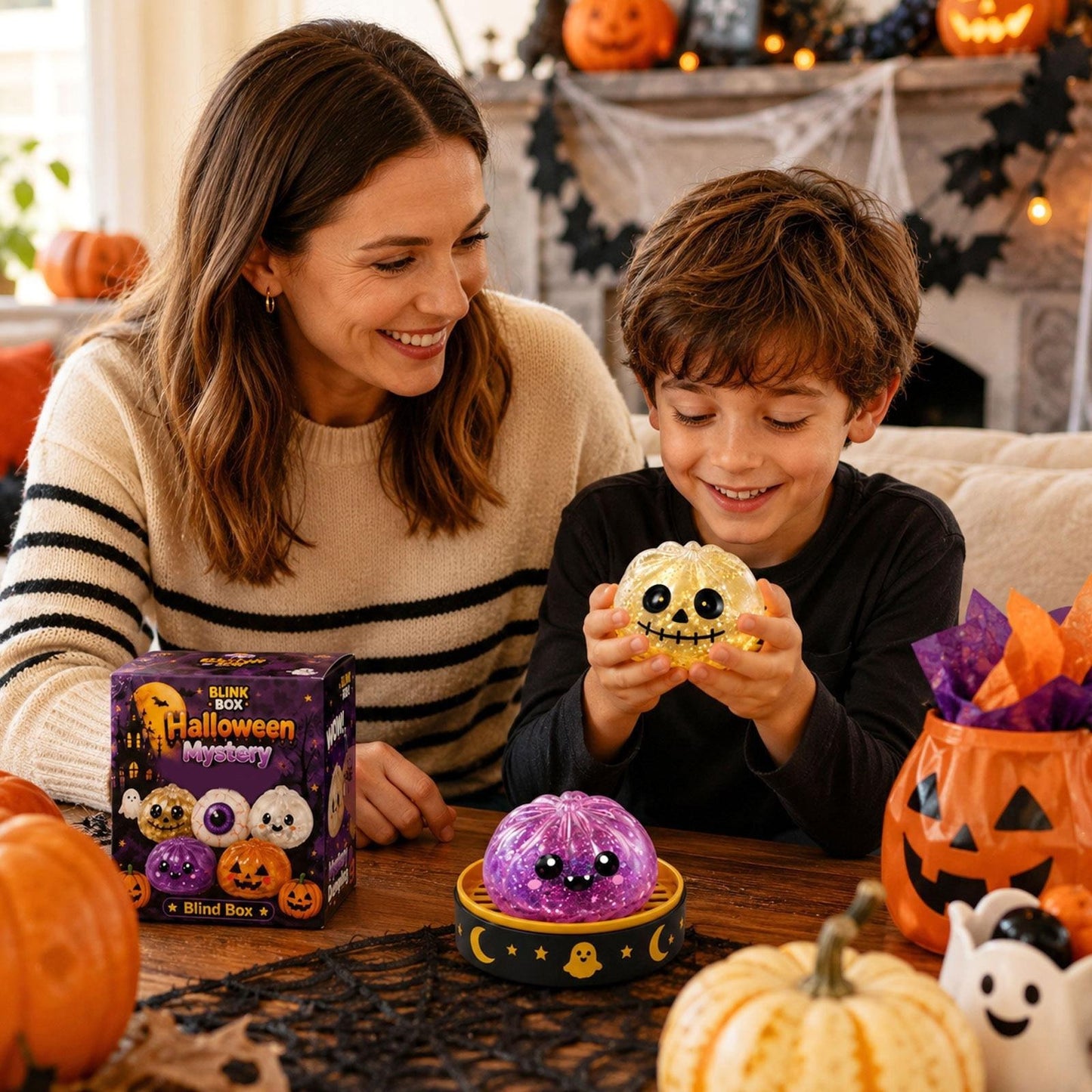 🎃 No Tricks, Just Squishy Treats! 🍬 Your Halloween Favorite Is On The Way 👻 Safe, Soft & Fun For All Ages(⚠️ Non-Candy Gift)