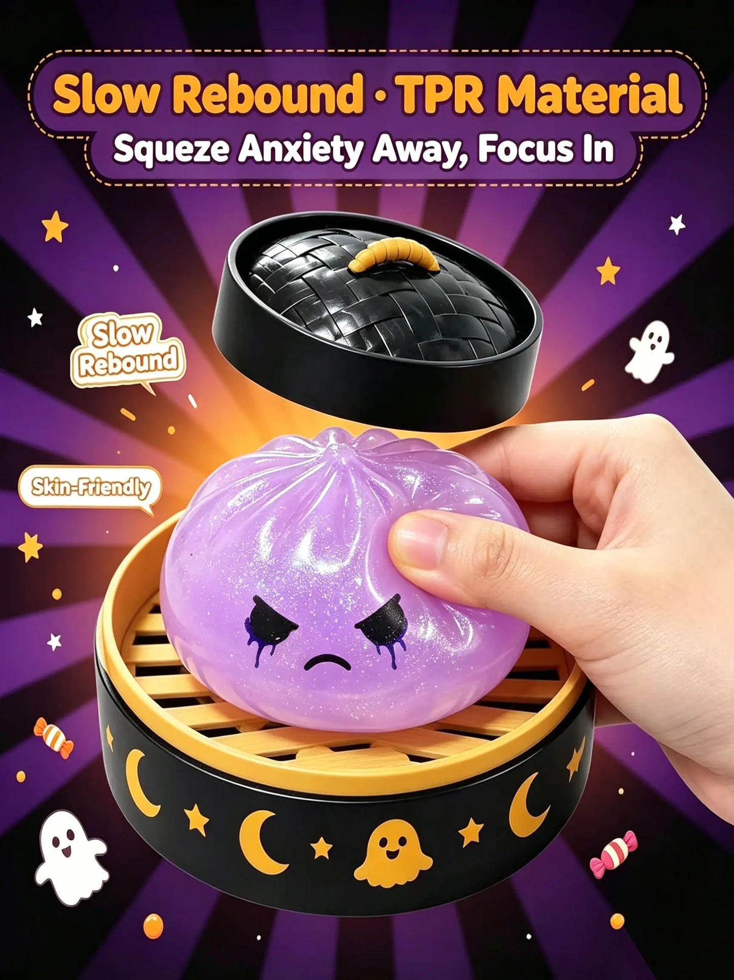 🎃 No Tricks, Just Squishy Treats! 🍬 Your Halloween Favorite Is On The Way 👻 Safe, Soft & Fun For All Ages（⚠️ Non-Candy Gift）