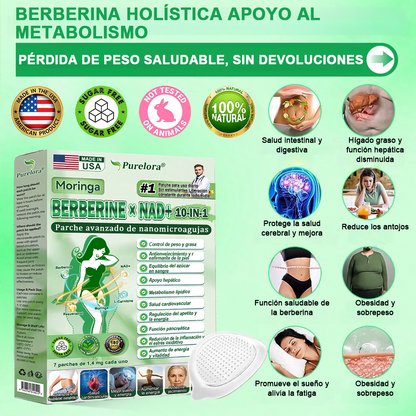 🔥[Registrado en la FDA y Certificado en Buenas Prácticas de Fabricación (GMP)] | Purlora® Maravilla Matutina · Berberina × NAD+ Parche de Nanomicroagujas Avanzado 10 en 1 🇺🇸 | Respaldado por la ciencia | Fórmula 10 en 1 | Resultados en 7 días ⏳