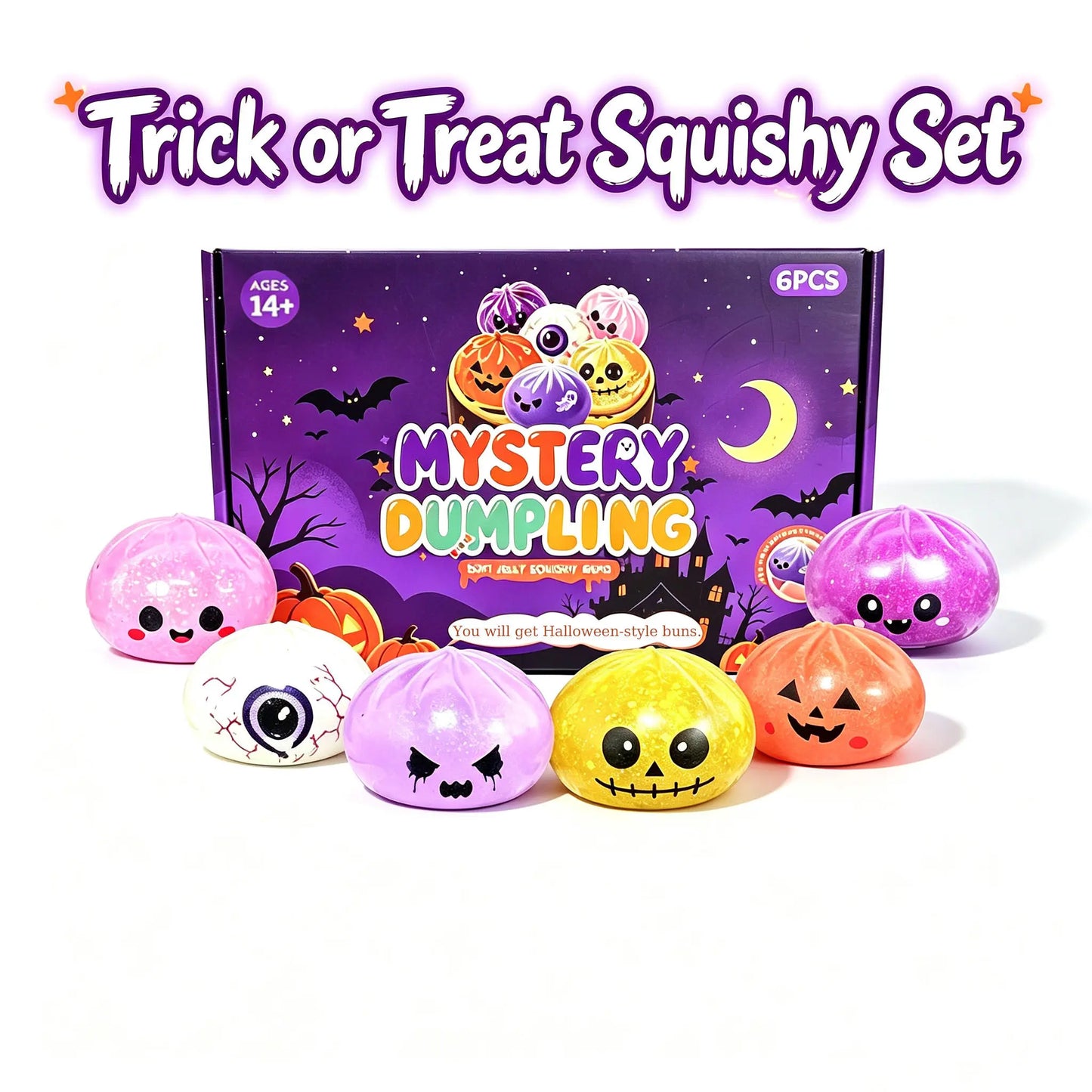 🎃 No Tricks, Just Squishy Treats! 🍬 Your Halloween Favorite Is On The Way 👻 Safe, Soft & Fun For All Ages（⚠️ Non-Candy Gift）